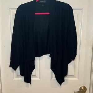 Lane Bryant Black Waterfall Cropped Shrug